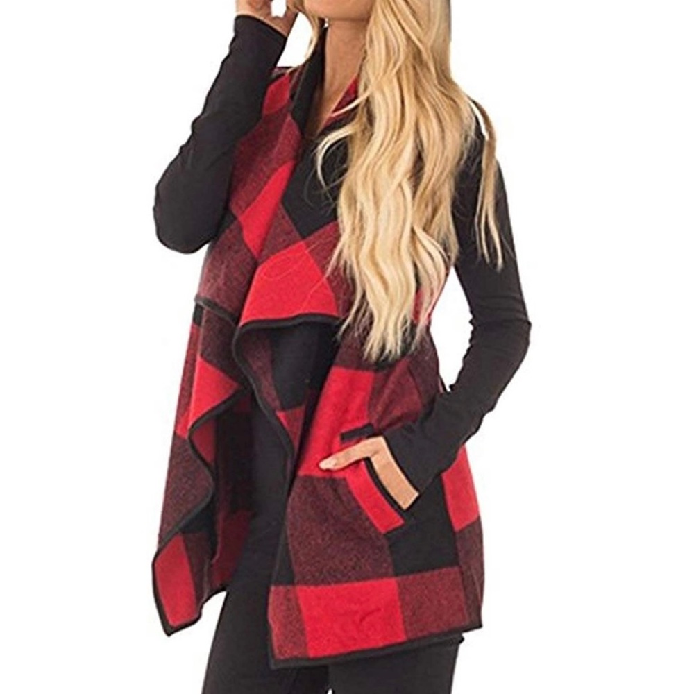Red Plaid Vest